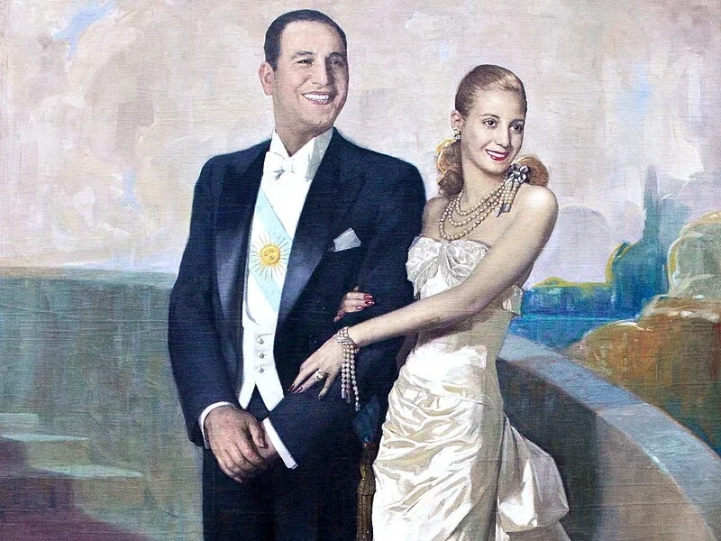 1881-Numa Ayrinhac - Ritratto di Juan Domingo Perón ed Evita